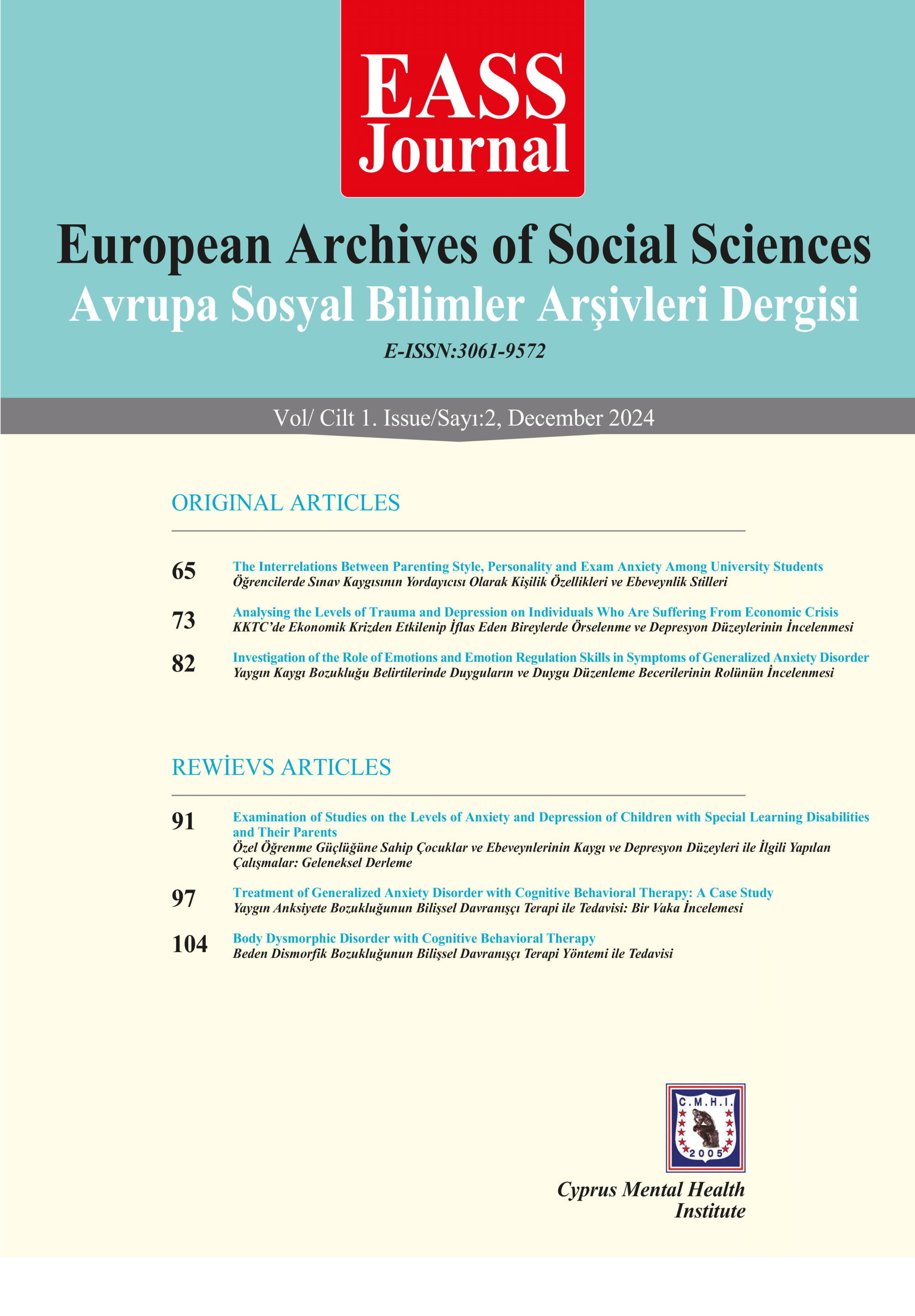 					View Vol. 1 No. 2 (2024): European Archives of Social Sciences
				