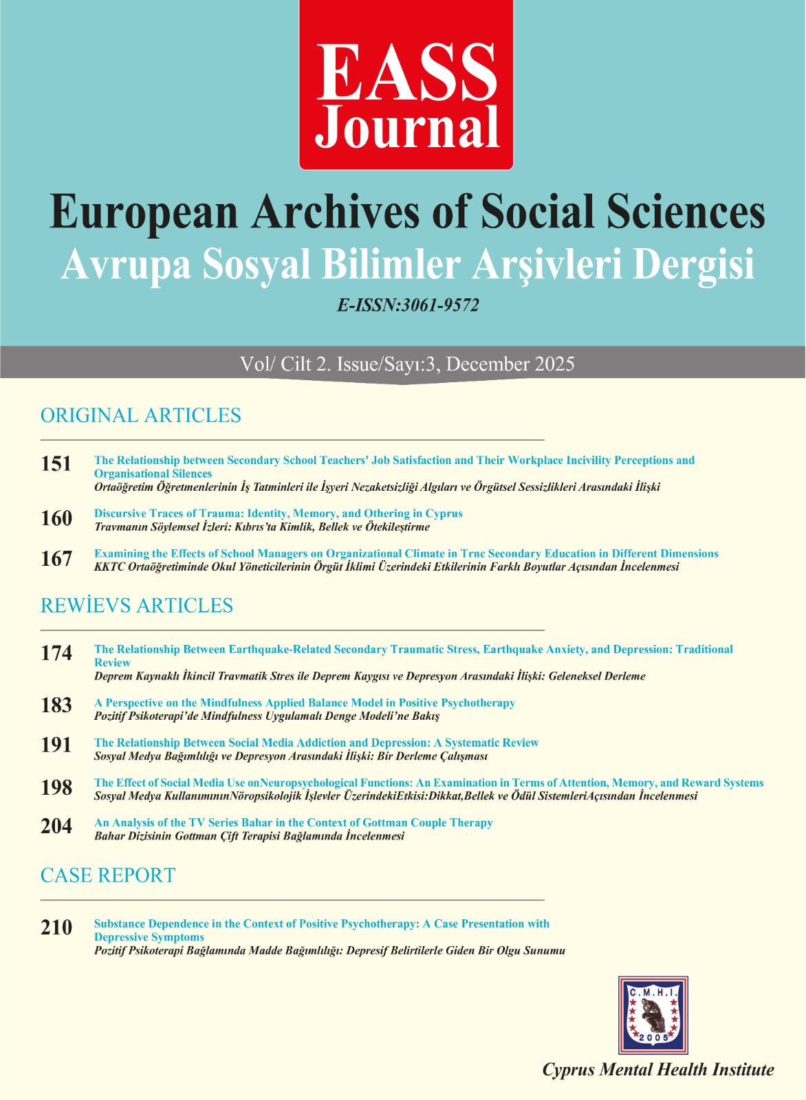 					Cilt 3 Sayı 1 (2026): Avrupa Sosyal Bilimler Arşivleri Dergisi (Sürekli Yayın) Gör
				
